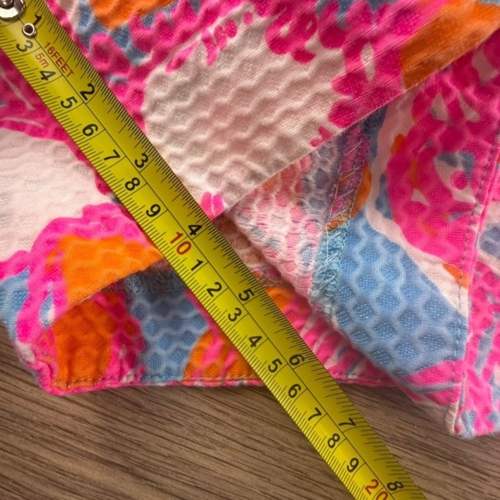 Lilly Pulitzer Adie Shorts Textured Cotton Feeling Tanked Bright Summer Preppy 8 - Picture 5 of 12